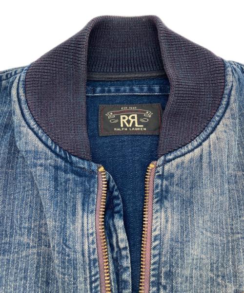 RRL（ダブルアールエル）RRL (ダブルアールエル) COTTON FLIGHT JACKET/ヒッコリーデニムブルゾン インディゴ サイズ:Sの古着・服飾アイテム