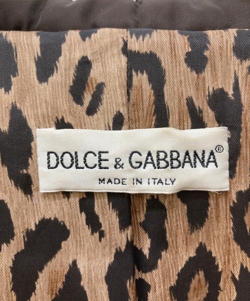DOLCE & GABBANA（ドルチェ＆ガッバーナ）DOLCE & GABBANA (ドルチェ＆ガッバーナ) 裏レオパード中綿コート ブラウン サイズ:44の古着・服飾アイテム