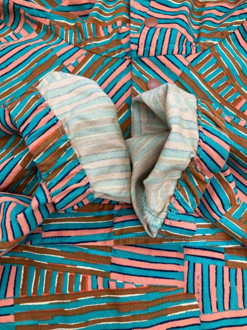 Patagonia（パタゴニア）Patagonia (パタゴニア) ファンホッガーズ・アノラックパーカー オレンジ×グリーン サイズ:XSの古着・服飾アイテム