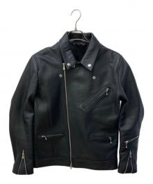 Liugoo Leathers（リューグーレザーズ）の古着「レザーライダースジャケット」｜ブラック