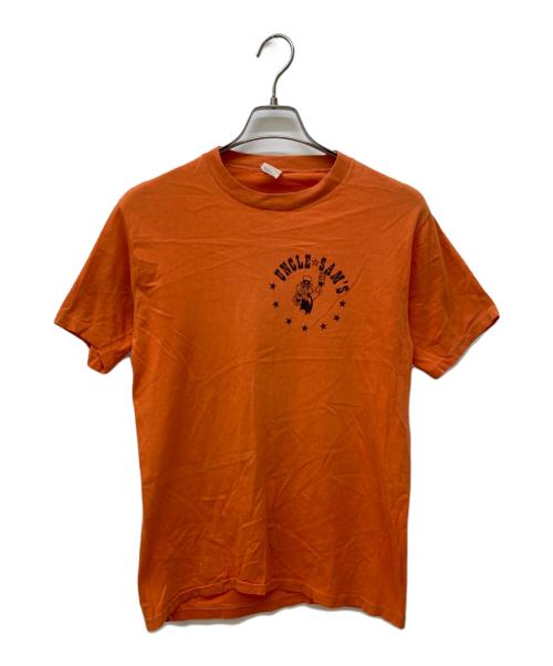 velva sheen（ベルバシーン）velva sheen (ベルバシーン) プリントTシャツ オレンジ サイズ:Lの古着・服飾アイテム