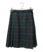O'NEIL OF DUBLINオニールオブダブリン）の古着「ラップスカート」｜グリーン×ブラウン