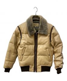 AVIREX（アヴィレックス）の古着「ラムレザーボンバージャケット」｜ブラウン