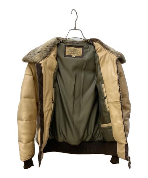 AVIREX（アヴィレックス）AVIREX (アヴィレックス) ラムレザーボンバージャケット ブラウン サイズ:Mの古着・服飾アイテム