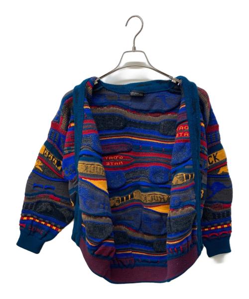 Emaroo（エマルー）emaroo (エマルー) 3Dニットカーディガン マルチカラー サイズ:Ⅿの古着・服飾アイテム