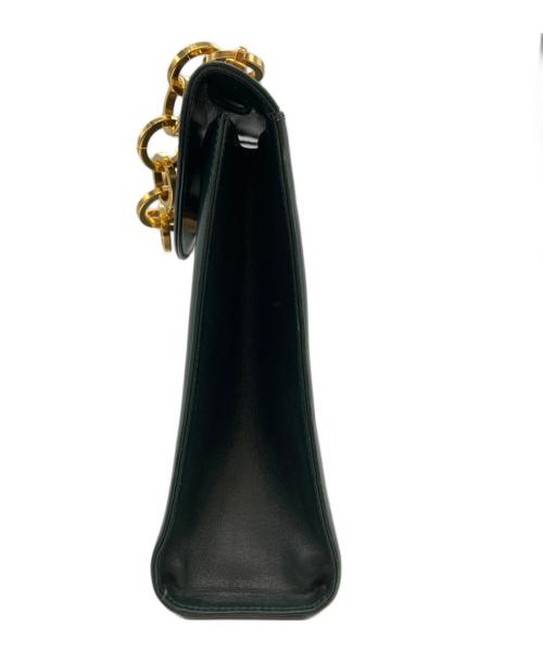 Salvatore Ferragamo（サルヴァトーレ フェラガモ）Salvatore Ferragamo (サルヴァトーレ フェラガモ) チェーンハンドバッグ グリーンの古着・服飾アイテム