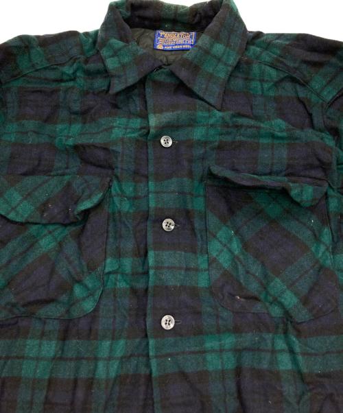 PENDLETON（ペンドルトン）PENDLETON (ペンドルトン) チェックネルシャツ グリーン×ネイビー サイズ:Ⅿの古着・服飾アイテム