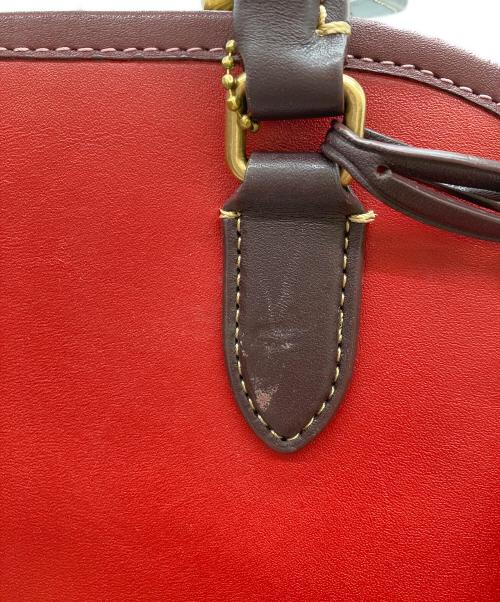 COACH（コーチ）COACH (コーチ) レヴェル/2WAYショルダーバッグ レッド×ブラウンの古着・服飾アイテム
