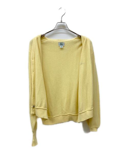 IZOD（アイゾッド）IZOD (アイゾッド) アクリルカーディガン イエロー サイズ:Ⅿの古着・服飾アイテム