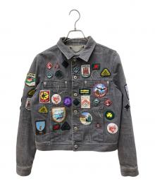 DIESEL（ディーゼル）の古着「ワッペンデニムジャケット」｜ブラック