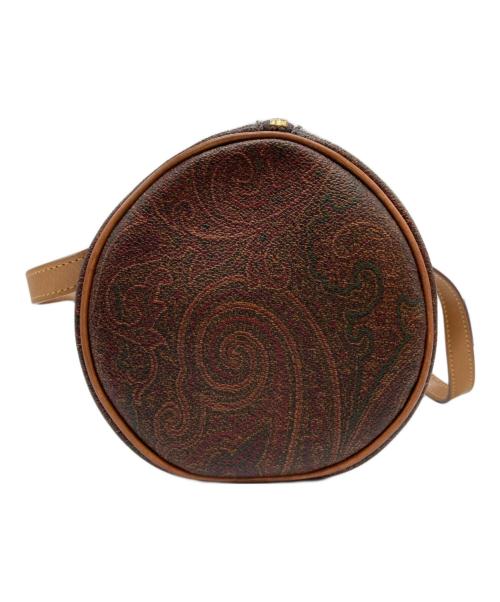 ETRO（エトロ）ETRO (エトロ) 総柄ミニバレルバッグ ブラウンの古着・服飾アイテム