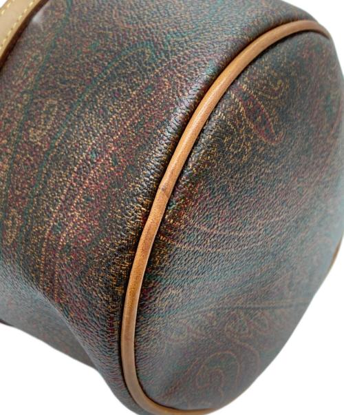 ETRO（エトロ）ETRO (エトロ) 総柄ミニバレルバッグ ブラウンの古着・服飾アイテム