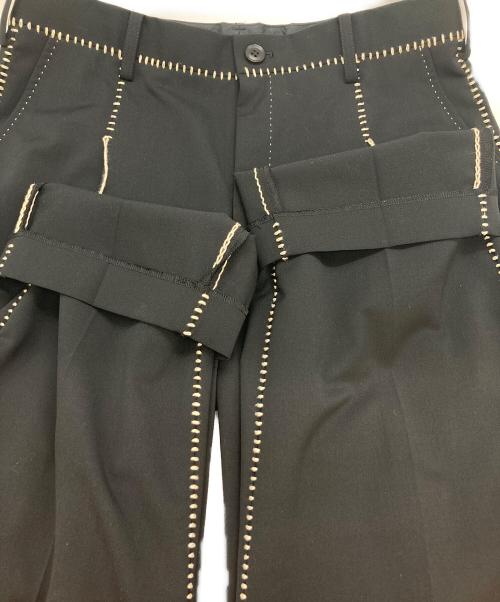 doublet（ダブレット）doublet (ダブレット) BIG STITCH TROUSERS/パンツ ブラック サイズ:Ⅿの古着・服飾アイテム