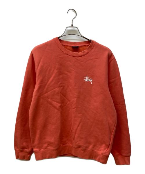 stussy（ステューシー）stussy (ステューシー) プリントスウェット オレンジ サイズ:Ⅿの古着・服飾アイテム