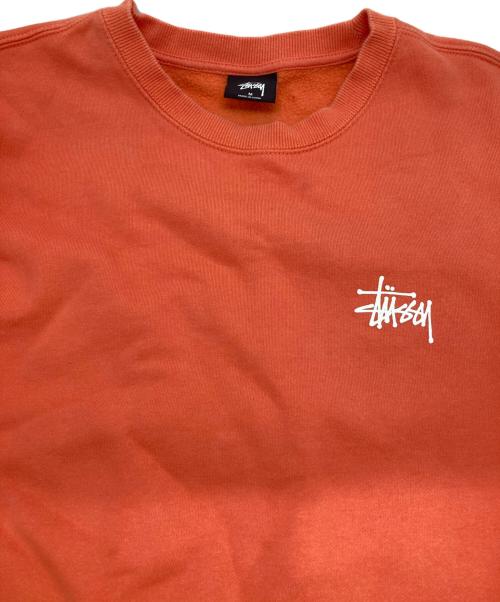 stussy（ステューシー）stussy (ステューシー) プリントスウェット オレンジ サイズ:Ⅿの古着・服飾アイテム