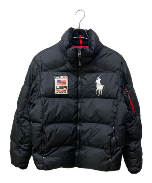 POLO RALPH LAUREN（ポロ・ラルフローレン）POLO RALPH LAUREN (ポロ・ラルフローレン) ビッグポニー刺繍ダウンジャケット ブラック サイズ:Lの古着・服飾アイテム