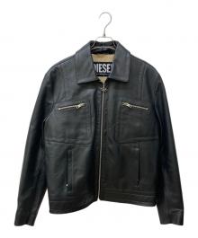 DIESEL（ディーゼル）の古着「L-CALE/レザージャケット」｜ブラック