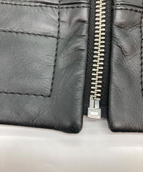 DIESEL（ディーゼル）DIESEL (ディーゼル) L-CALE/レザージャケット ブラック サイズ:Lの古着・服飾アイテム