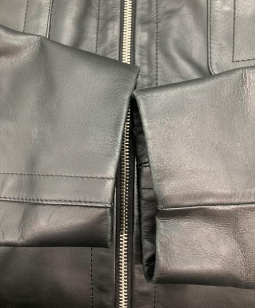 DIESEL（ディーゼル）DIESEL (ディーゼル) L-CALE/レザージャケット ブラック サイズ:Lの古着・服飾アイテム