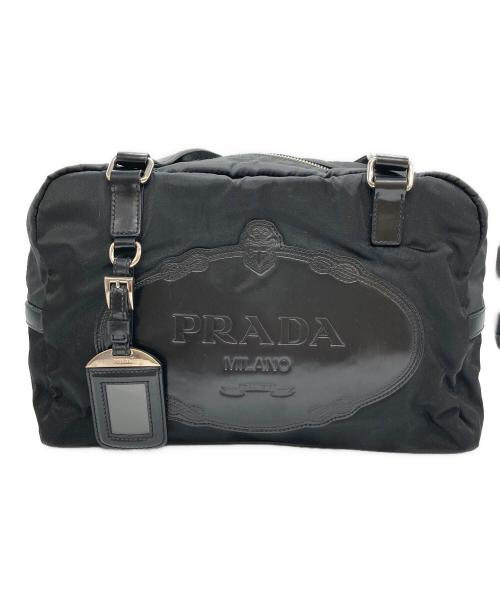 PRADA（プラダ）PRADA (プラダ) ナイロンボストンバッグ ブラックの古着・服飾アイテム
