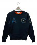 LACOSTEラコステ）の古着「ロゴワッペンスウェット」｜ブラック