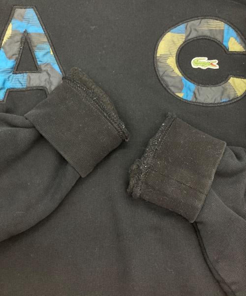 LACOSTE（ラコステ）LACOSTE (ラコステ) ロゴワッペンスウェット ブラック サイズ:Ｍの古着・服飾アイテム