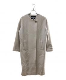 JOURNAL STANDARD（ジャーナルスタンダード）の古着「ノーカラーコート」｜ベージュ
