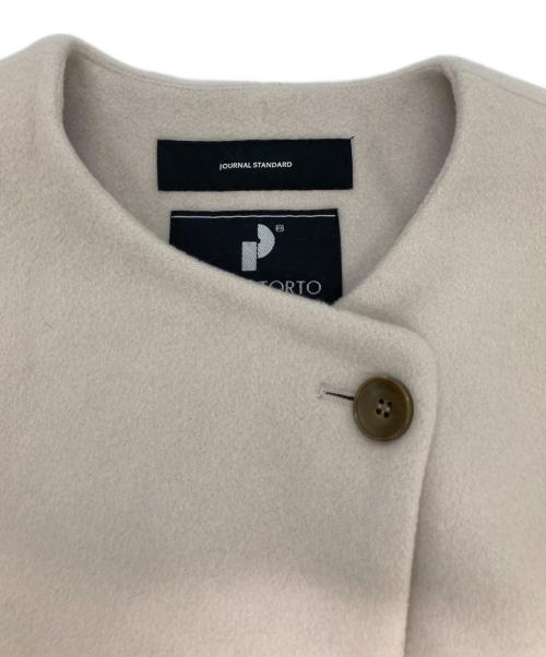 JOURNAL STANDARD（ジャーナルスタンダード）JOURNAL STANDARD (ジャーナルスタンダード) ノーカラーコート ベージュ サイズ:Sの古着・服飾アイテム
