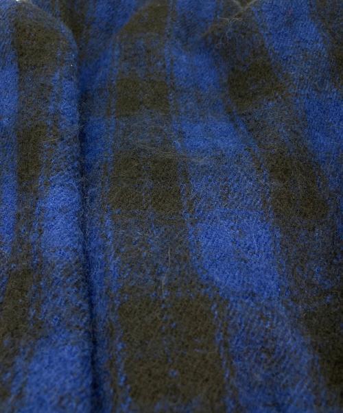 TAO COMME des GARCONS（タオ コムデギャルソン）TAO COMME des GARCONS (タオ コムデギャルソン) ウール縮絨タータンチェックパンツ ブラック×ネイビー サイズ:Mの古着・服飾アイテム