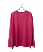 COMME des GARCONS HOMME PLUSコムデギャルソンオムプリュス）の古着「Cut-Out Detail Long Sleeve T-Shirt」｜ピンク