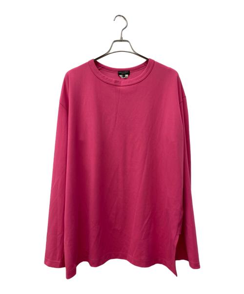 COMME des GARCONS HOMME PLUS（コムデギャルソンオムプリュス）COMME des GARCONS HOMME PLUS (コムデギャルソンオムプリュス) Cut-Out Detail Long Sleeve T-Shirt ピンク サイズ:Ｓの古着・服飾アイテム