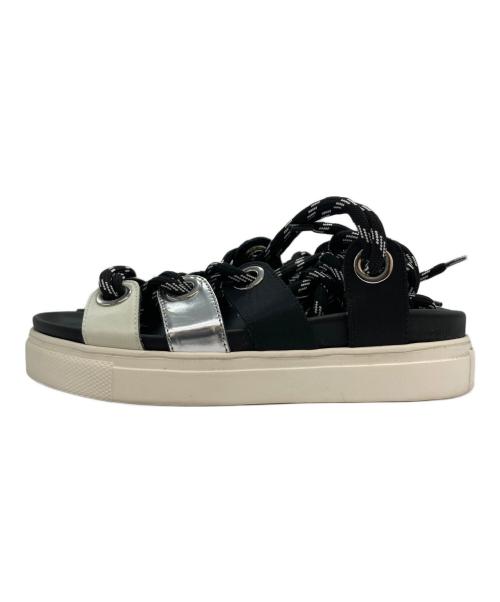 N°21（ヌメロヴェントゥーノ）N°21 (ヌメロヴェントゥーノ) ロープデザインサンダル ブラック サイズ:36の古着・服飾アイテム