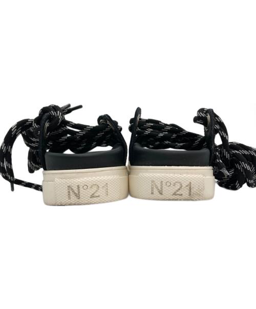 N°21（ヌメロヴェントゥーノ）N°21 (ヌメロヴェントゥーノ) ロープデザインサンダル ブラック サイズ:36の古着・服飾アイテム