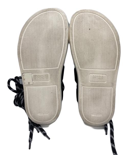 N°21（ヌメロヴェントゥーノ）N°21 (ヌメロヴェントゥーノ) ロープデザインサンダル ブラック サイズ:36の古着・服飾アイテム