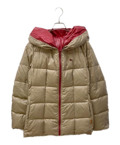 BURBERRY BLUE LABEL（バーバリーロンドンブルーレーベル）BURBERRY BLUE LABEL (バーバリーロンドンブルーレーベル) リバーシブルダウンジャケット ベージュ サイズ:Ⅿの古着・服飾アイテム