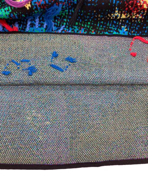 Desigual（デシグアル）Desigual (デシグアル) maria escote (マリアエスコテ) 総柄ニット レッド×ブルー サイズ:Mの古着・服飾アイテム