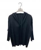 PLEATS PLEASEプリーツプリーズ）の古着「プリーツパーカー」｜ブラック