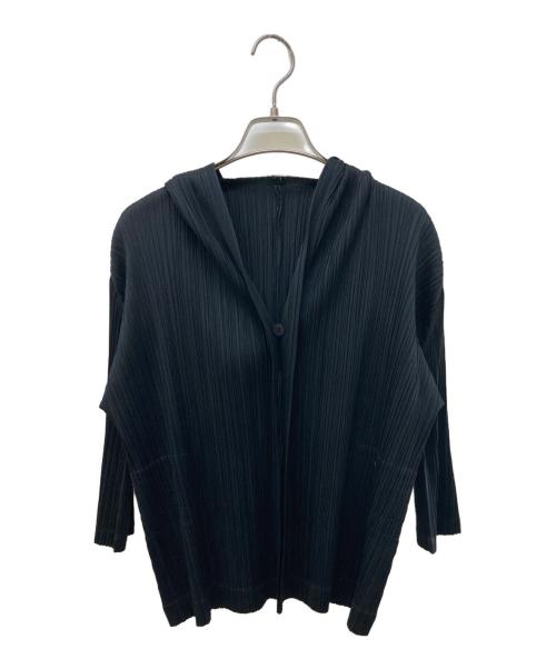 PLEATS PLEASE（プリーツプリーズ）PLEATS PLEASE (プリーツプリーズ) プリーツパーカー ブラック サイズ:3の古着・服飾アイテム