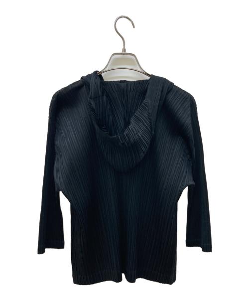 PLEATS PLEASE（プリーツプリーズ）PLEATS PLEASE (プリーツプリーズ) プリーツパーカー ブラック サイズ:3の古着・服飾アイテム