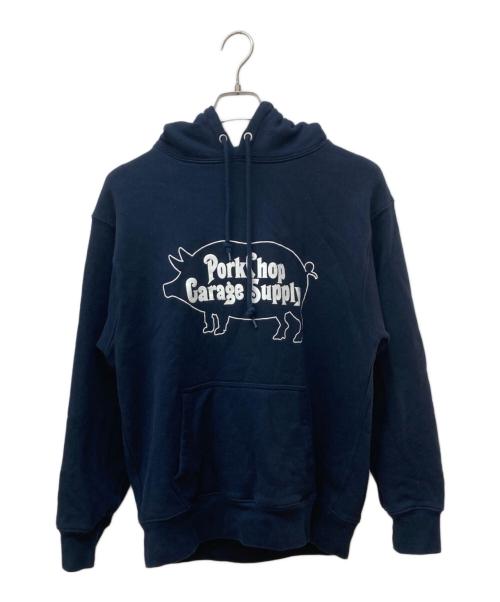 PorkChop（ポークチョップ）porkchop (ポークチョップ) プリントパーカー ネイビー サイズ:Ⅿの古着・服飾アイテム