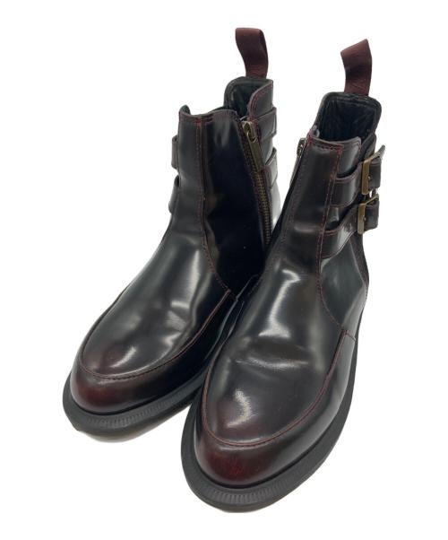 Dr.Martens（ドクターマーチン）Dr.Martens (ドクターマーチン) FLORA/バックルデザインブーツ バーガンディー サイズ:UK6の古着・服飾アイテム