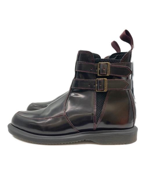 Dr.Martens（ドクターマーチン）Dr.Martens (ドクターマーチン) FLORA/バックルデザインブーツ バーガンディー サイズ:UK6の古着・服飾アイテム