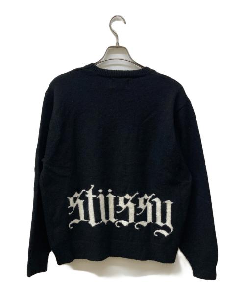 stussy（ステューシー）stussy (ステューシー) Gothic Sweater/クルーネックニット ブラック サイズ:Lの古着・服飾アイテム