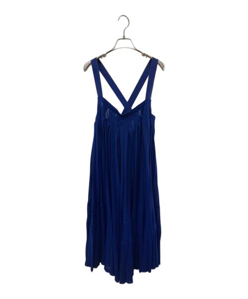 JUNYA WATANABE COMME des GARCONS（(ジュンヤワタナベ コムデギャルソン）JUNYA WATANABE COMME des GARCONS ((ジュンヤワタナベ コムデギャルソン) プリーツジャンパースカート ブルー サイズ:Sの古着・服飾アイテム