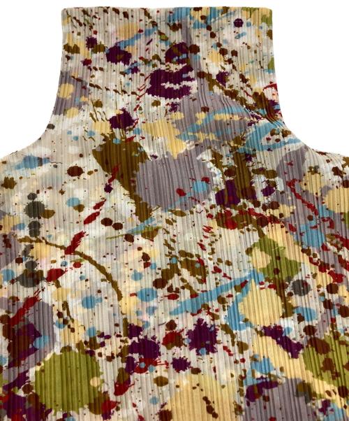 PLEATS PLEASE（プリーツプリーズ）PLEATS PLEASE (プリーツプリーズ) タイダイタートルネックロングスリーブ マルチカラー サイズ:03の古着・服飾アイテム