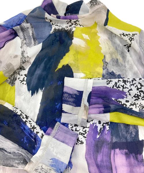 UNITED TOKYO（ユナイテッドトーキョー）UNITED TOKYO (ユナイテッドトーキョー) ストーメントアートトップス ネイビー×ホワイト サイズ:FREEの古着・服飾アイテム