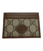GUCCIグッチ）の古着「GGスプリーム/カードケース」｜ブラウン