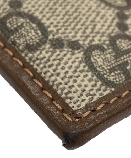 GUCCI（グッチ）GUCCI (グッチ) GGスプリーム/カードケース ブラウンの古着・服飾アイテム