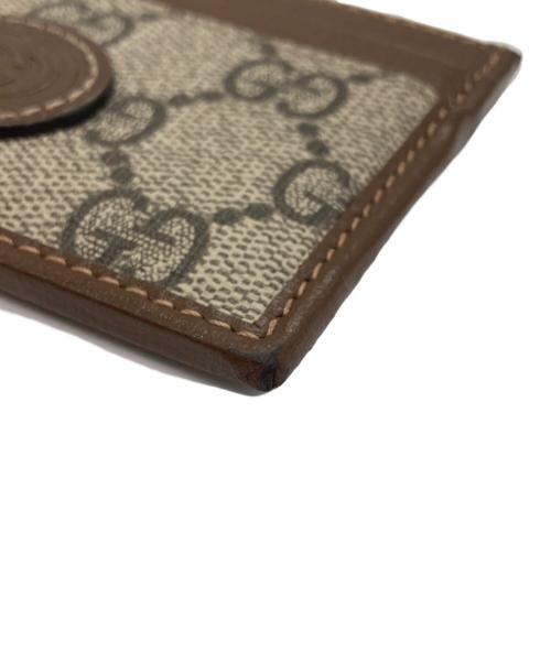 GUCCI（グッチ）GUCCI (グッチ) GGスプリーム/カードケース ブラウンの古着・服飾アイテム
