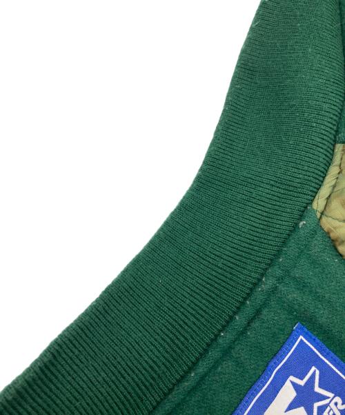 STARTER（スターター）STARTER (スターター) レザー切替スタジャン グリーン サイズ:Mの古着・服飾アイテム